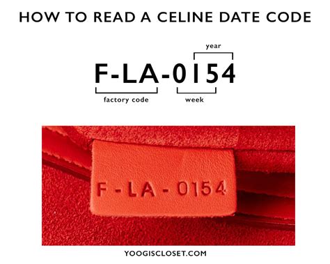 celine check code|Celine purse date code.